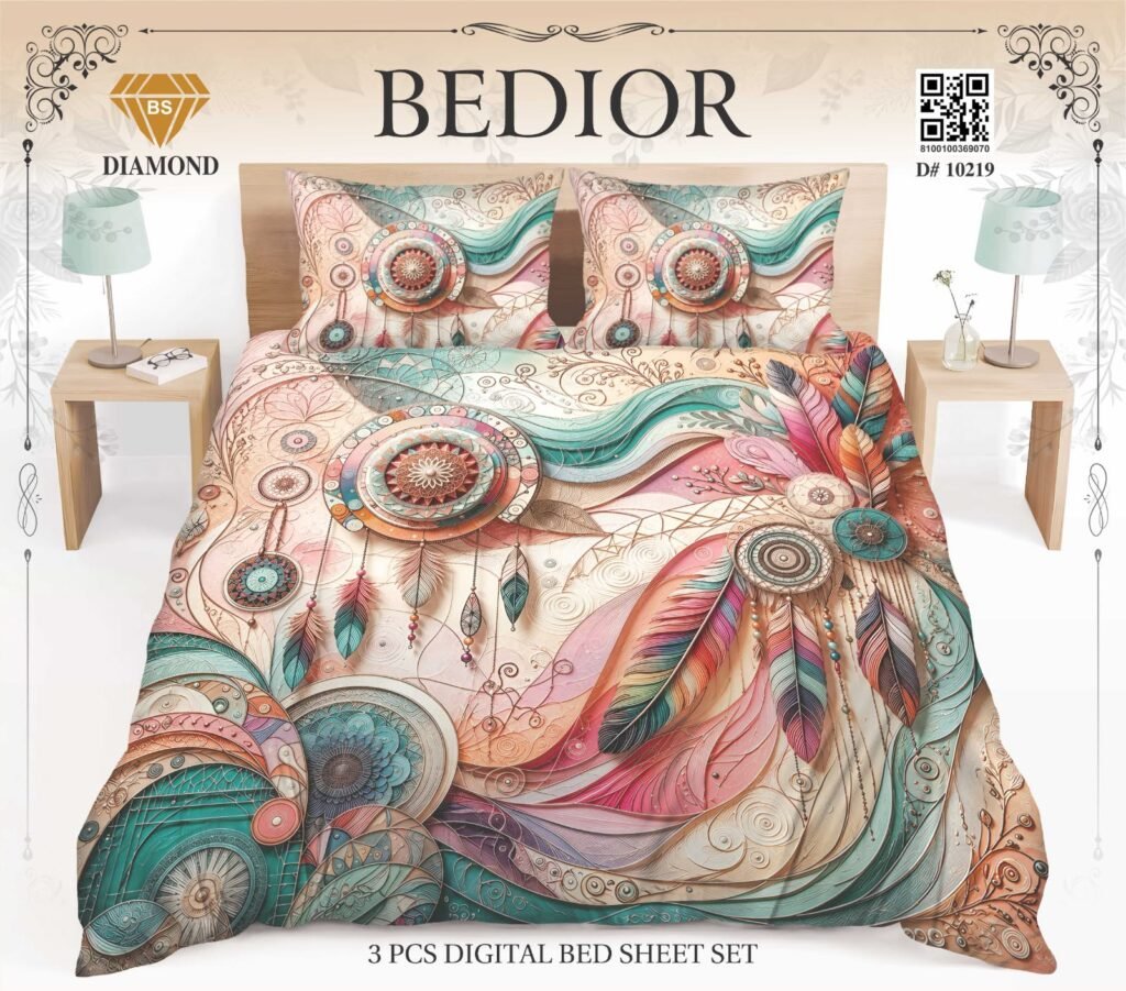 Bedior Sitara Bedsheet original-Large Size-100 % cotton-Faisalabad