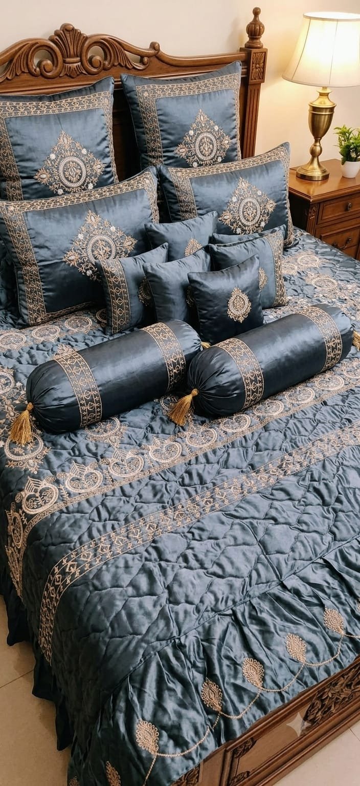 Mali Leather Bedsheet-complete set -14pcs - Image 6