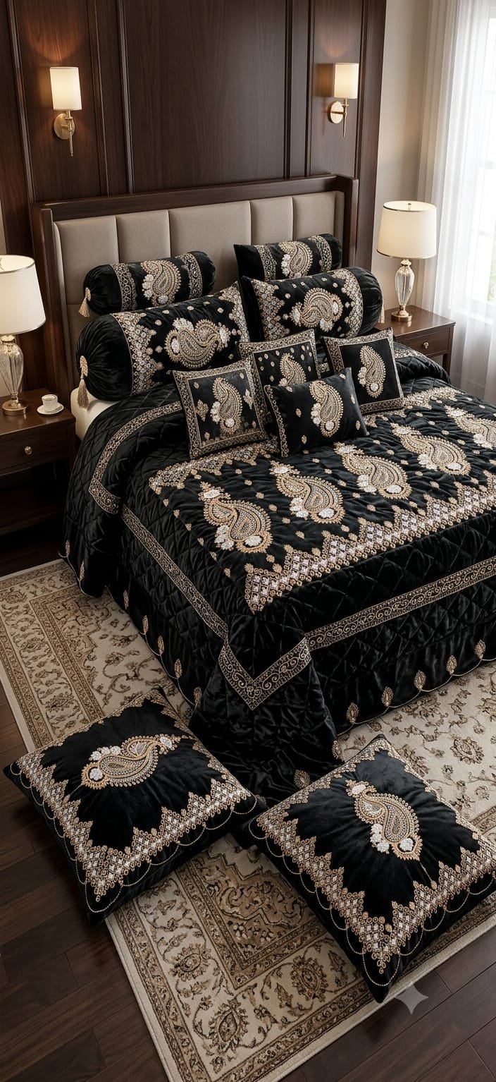 Mali Leather Bedsheet-complete set -14pcs - Image 7