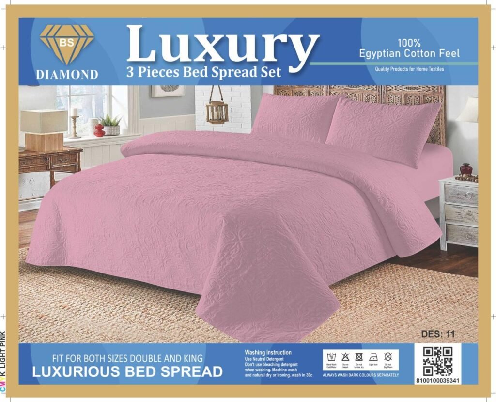 LUXURY- BEDSPREAD SET 3PCS-DIAMOND