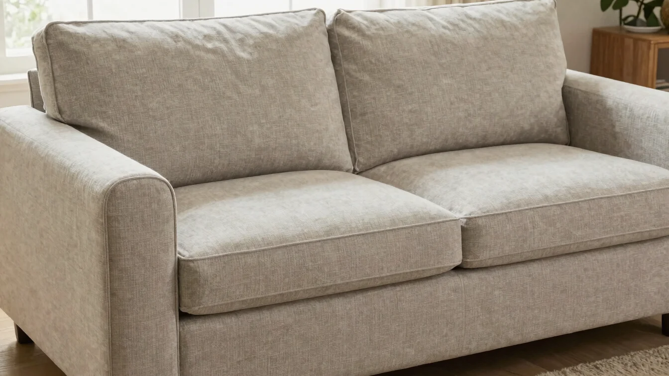 Natural daylight product photograph of a complete sofa cover set